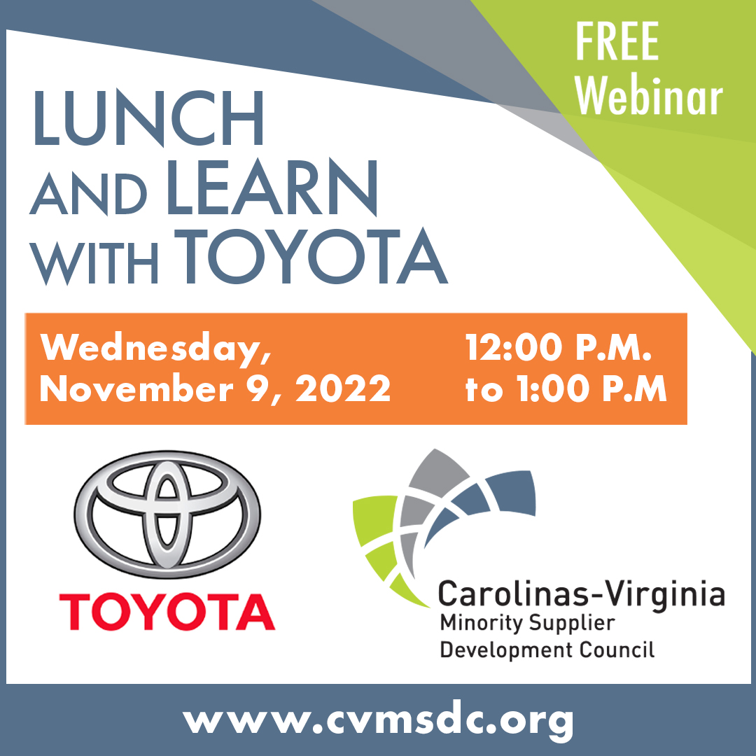 Toyota Lunch & Learn - CVMSDC
