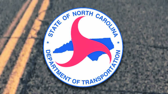 NC Department of Transportation logo over an image of a road