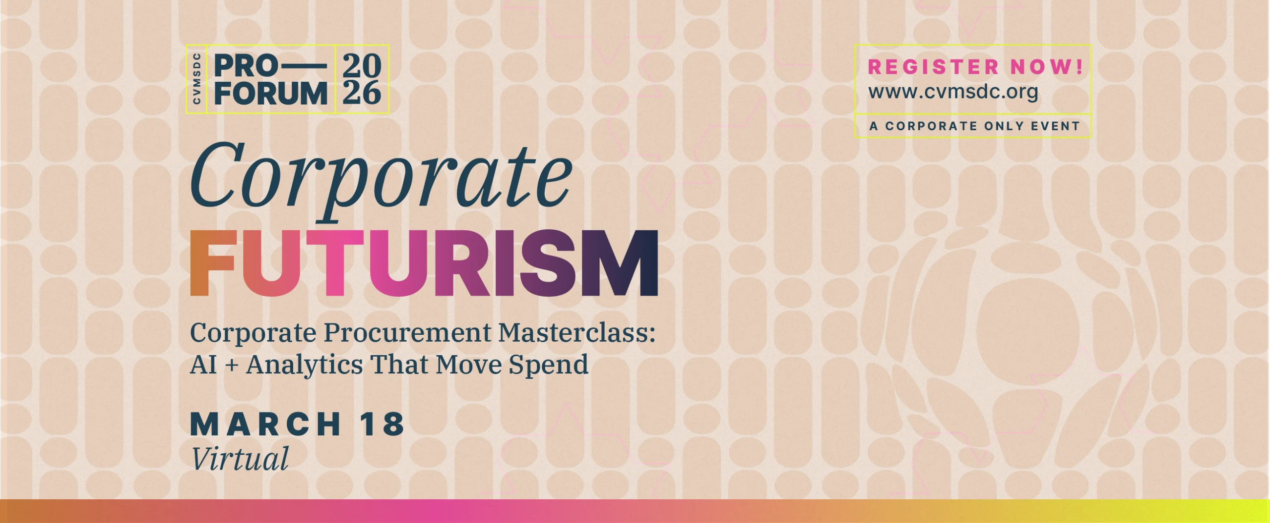 Proforum 2026 Web Banner for CVMSDC
